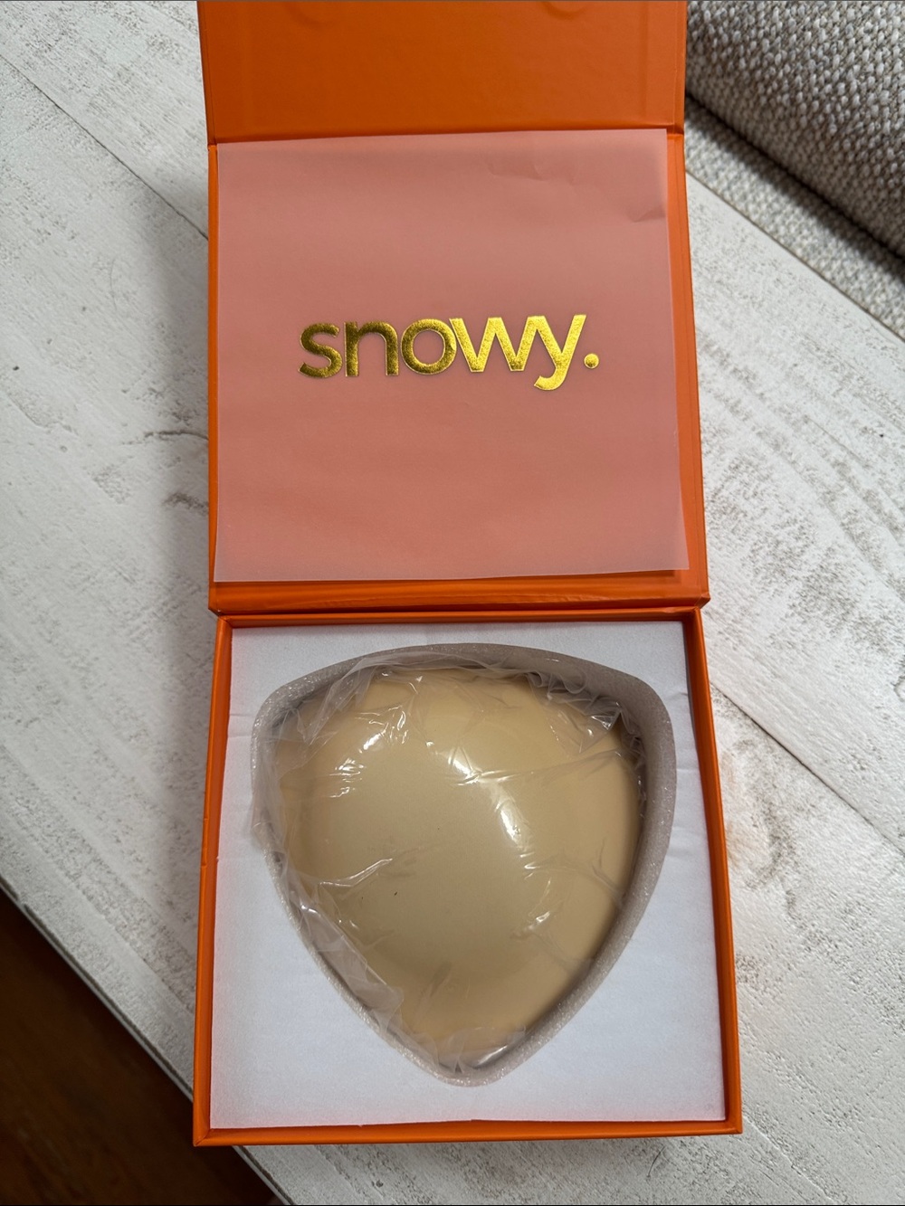 Snowy Nude Heart-Shaped Foam Bra Insert - Removable Shapewear Padding